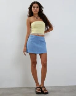Oetari Mini Skirt In Bleach Wash -Outlet Modi Vora Store RESHOOT OETARI SKIRT BLEACH WASH 206645