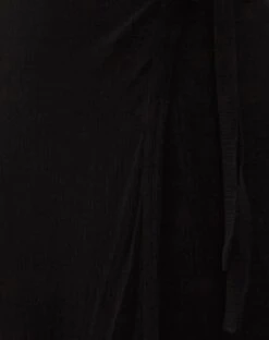 Peria Maxi Wrap Skirt In Black Crinkle -Outlet Modi Vora Store RESHOOT PERIA WRAP SKIRT BLACK CRINKLE 20646D6