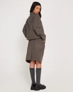 Yahya Midi Skirt In Dark Grey -Outlet Modi Vora Store RESHOOT TUMBAS JACKET PANAMA GREY 178414 70723f90 9e20 4922 866e 8bb0eff35c32