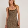 Samiya Strappy Mini Dress In Mini Cheetah