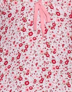 Sharon Midi Dress In Blush Red Ditsy Floral -Outlet Modi Vora Store SHARON DRESS DITSY FLORAL BLUSH REDDD