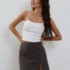 Sheny Mini Skirt In Charcoal Grey