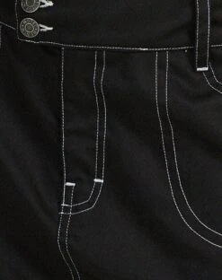 Dipta Mini Skirt In Black With White Stitch -Outlet Modi Vora Store SHYLA TOP WHITE BLACK STITCH 14D35D21