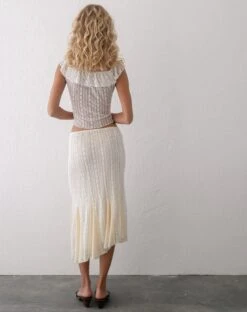 Betharia Frill Detail Midi Skirt In Cream Lace -Outlet Modi Vora Store SIMRAN ROSETTE BARDOT TOP LACE CREAM BETHARIA FRILL MIDI SKIRT LACE CREAM 3 70bad511 239a 44b3 87d1 01835c9c09fa