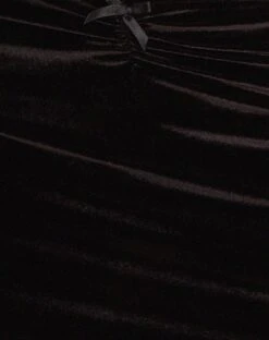 Ifa Low Rise Mini Skirt In Black Velvet -Outlet Modi Vora Store SIWANGI TOP BLACK VELVET IFA SKIRT BLACK VELVET17525D5