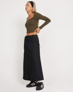 Sorrel Midi Skirt In Black Forest Green -Outlet Modi Vora Store SORREL SKIRT BLACK FOREST GREEN BINDING 176794 088c5e7c 3c3e 4a27 9752 dee8a7465480