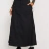 Sorrel Midi Skirt In Black Forest Green