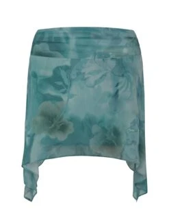Tyler Mini Skirt In Watercolour Floral Blue -Outlet Modi Vora Store TYLER SKIRT WATERCOLOUR FLORALBLUE