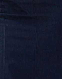 Eames Midi Skirt In Denim Indigo Blue -Outlet Modi Vora Store VELLA KNITTED CARDI BLACK EAMES SKIRT INDIGO BLUE1906D00